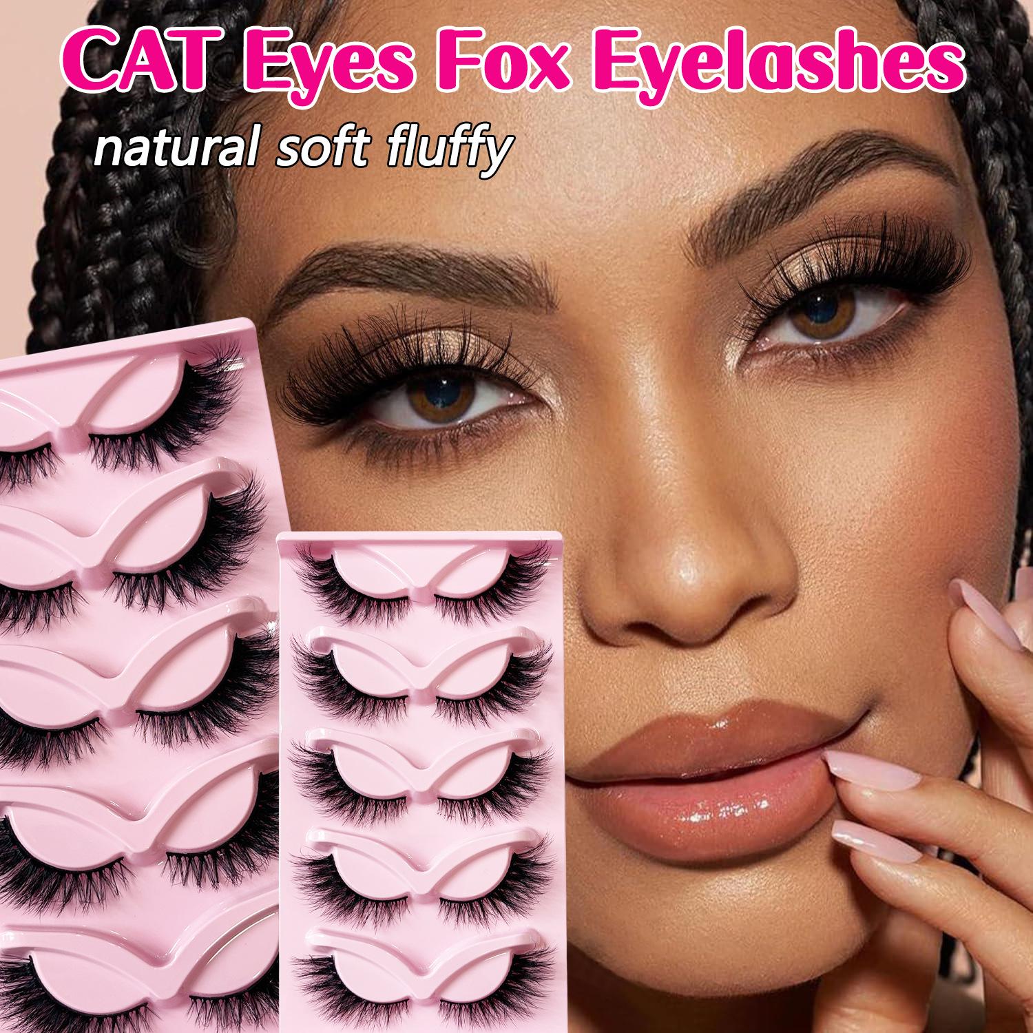 

3D Cat-Eye & Fox-Eye Faux Lashes: Natural, Thick, Mixed-Style for European & American Trends