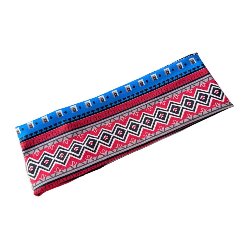 Ethnic Print Makeup Headband Sweat-absorbent Sport Hairband Durable Women's Hairband Daily Use
