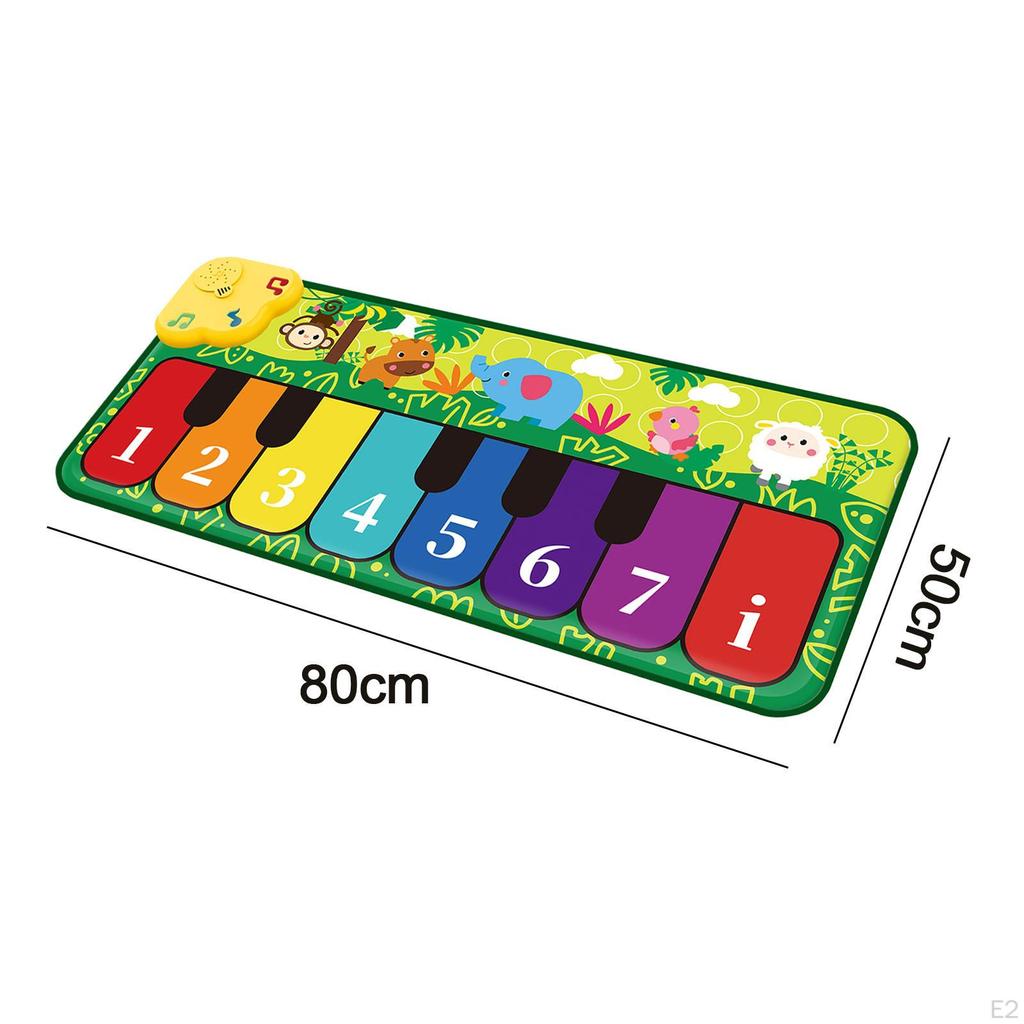 Dancing Music Mat Slip Cute Animals with Lights Foldable Smooth Edges Waterproof Musical Piano