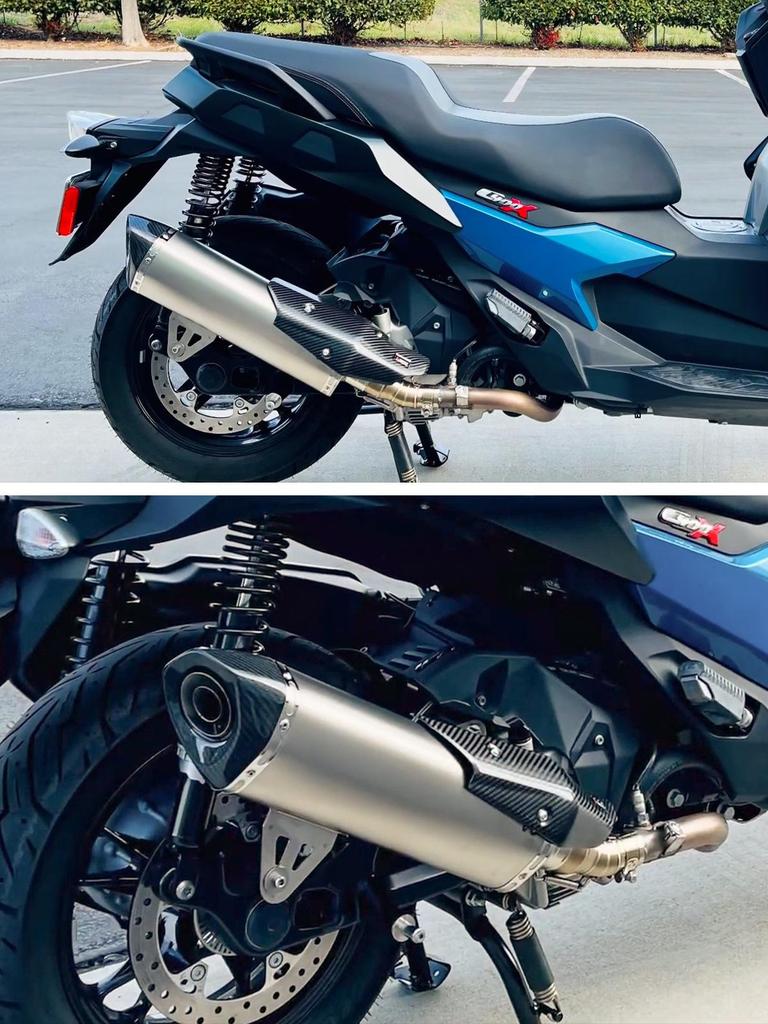 Carbon Fiber Tail Section Exhaust for BMW C400X/C400GT Motorcycle