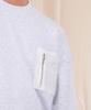 Ellamo French Terry Zipper Pocket Oversized Sweatshirt [Melange]