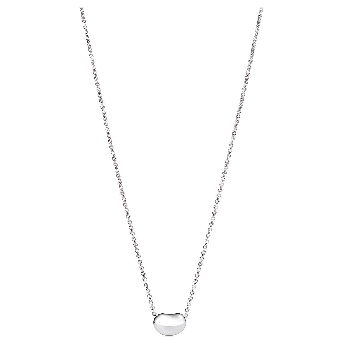 

Tiffany & Co. Elsa Peretti® Bean Sterling Silver Pendant Necklace Women necklace 25185129 Box+Shopping Bag