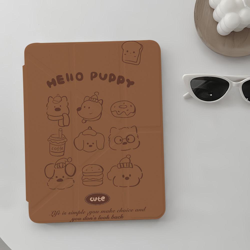 Retro animals are suitable for iPad 11-inch Y folding edge sticker, tablet protective case with pen slot, iPad Pro13-inch hair generation.