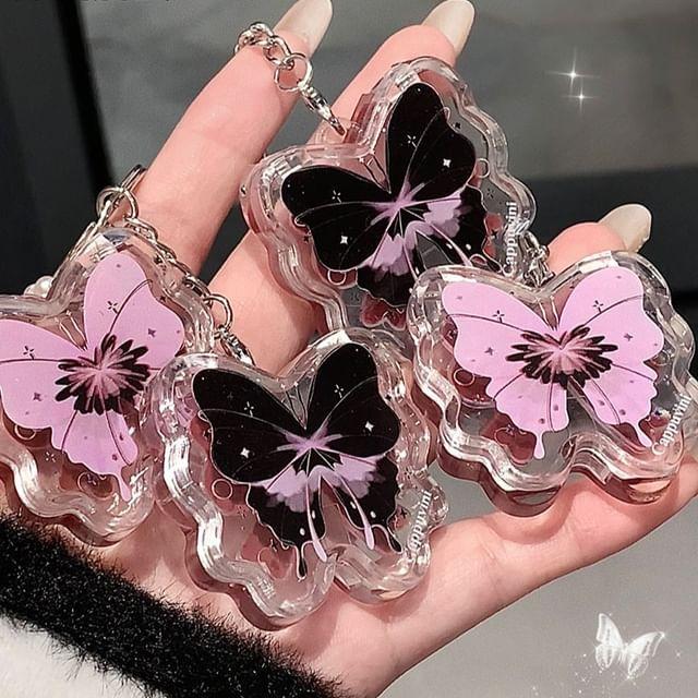 Cappuvini - Lucky Butterfly Keychain Lip Gloss - 4 Colors