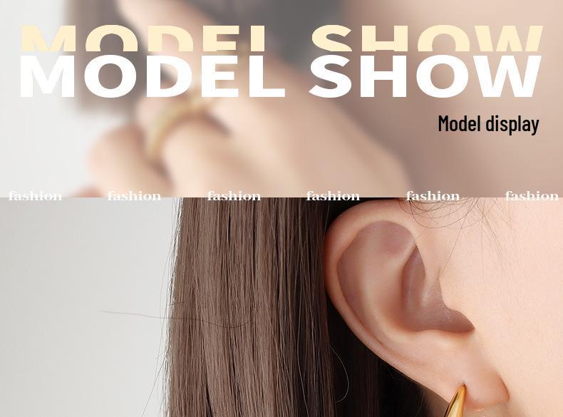 Trendy Hong Kong Style Copper C-Shaped Stud Earrings: Versatile, Elegant, Personalized Accessories for Women