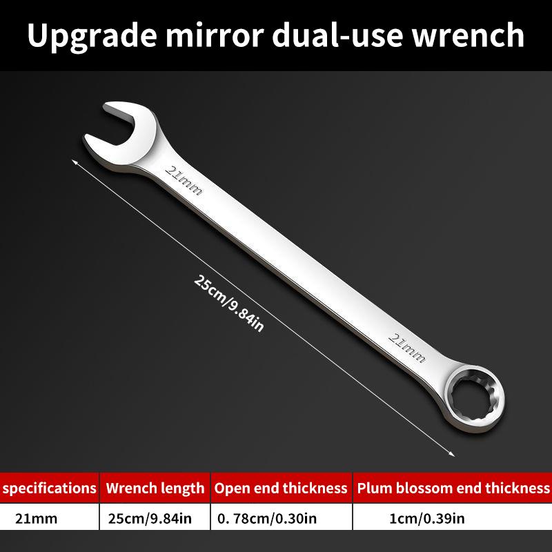 Adjustable Wrench Set, Metric Spanner, Open End & Combination Wrench for Auto & Bicycle Repair