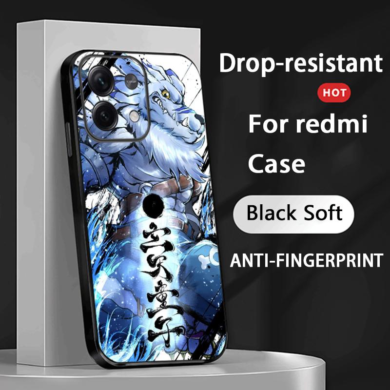 Classic Anime Digimon Japan Art Poster Phone Case For Redmi Note 14 13 12 11 Pro Plus S 5G 14C A3 Soft Black Phone Cover