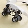 Magnifying Glasses with LED Light Jeweler Loupe Watch Repair Magnifier with 4 Interchangeable Lens 10x 15x 20x 25x