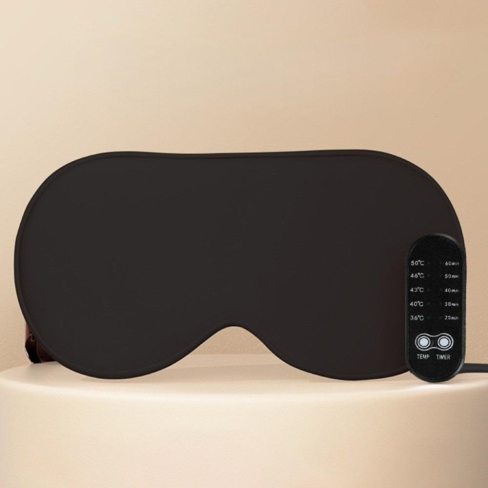 

Electric USB Temperature Control Eye Mask Simulation Silk Eye Mask Lunch Break Black 5V 1A/2A