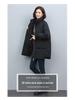 Women's Mid-Length Down Jacket 2024: Warm, Thick, Loose Fit, 90% White Duck Down Padded Winter Coat
