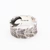 S925 Silver Retro Leaf Pattern Adjustable Men's Trendy Index Finger Ring