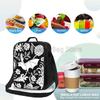 Halloween Bats Goth Insulated Lunch Bag Thermal Meal Tote with Adjustable Strap Reusable Cooler Bento Bag for Travel Work Picnic
