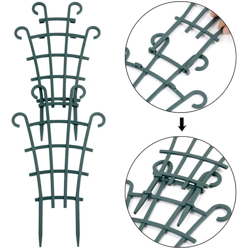 6 Pieces Rustproof Garden Trellis for Potted Climbing Plants Outdoor Indoor Pot Stable Supports for Home Office