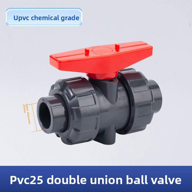 DN25 Doppelverschraubungs-Kugelhahn Kunststoff Innengewinde Wasserrohrschalter Bewässerung Schnellverbinder Gartenbewässerungs-Verbindungsstücke