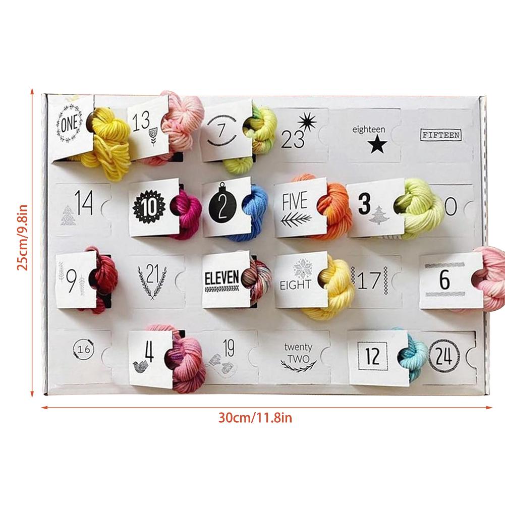 Wool Advents Calendars For Holiday Reusable Fabric Calendar For Knitting Crochet Lovers