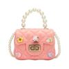 Golden Button Girls Rabbit Pattern Crossbody Bag Rainbow Pattern Daily Bags