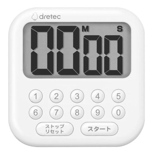 Dretec Easy-to-Use 10-Key Timer with Count Up/Down and Repeat Function, Set Time To 99 Minutes and 90 Seconds, Stand, Magnetic, or Wall Mountable, Sim