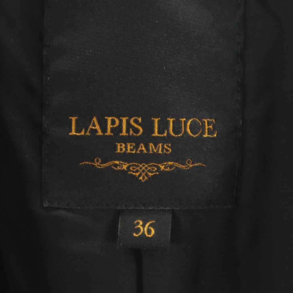 LAPIS LUCE PER BEAMS Cashmere Blend Stainless Collar Coat 36 Black Women Used