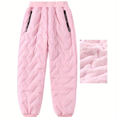 Jungen Thermoisolierte Winterhosen - Robuste Kaltwetterhosen mit elastischen Bündchen, Dicke, thermoisolierte Winterhosen für Jungen