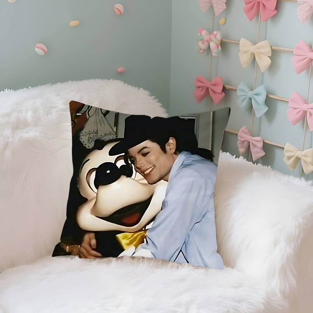 

Singer MMichaels JJoseph Jackson Case Plush Fabric Soft Pillowcase Double Sided Print Cushion Cover Household Gifts 40x40CM(16x16in)