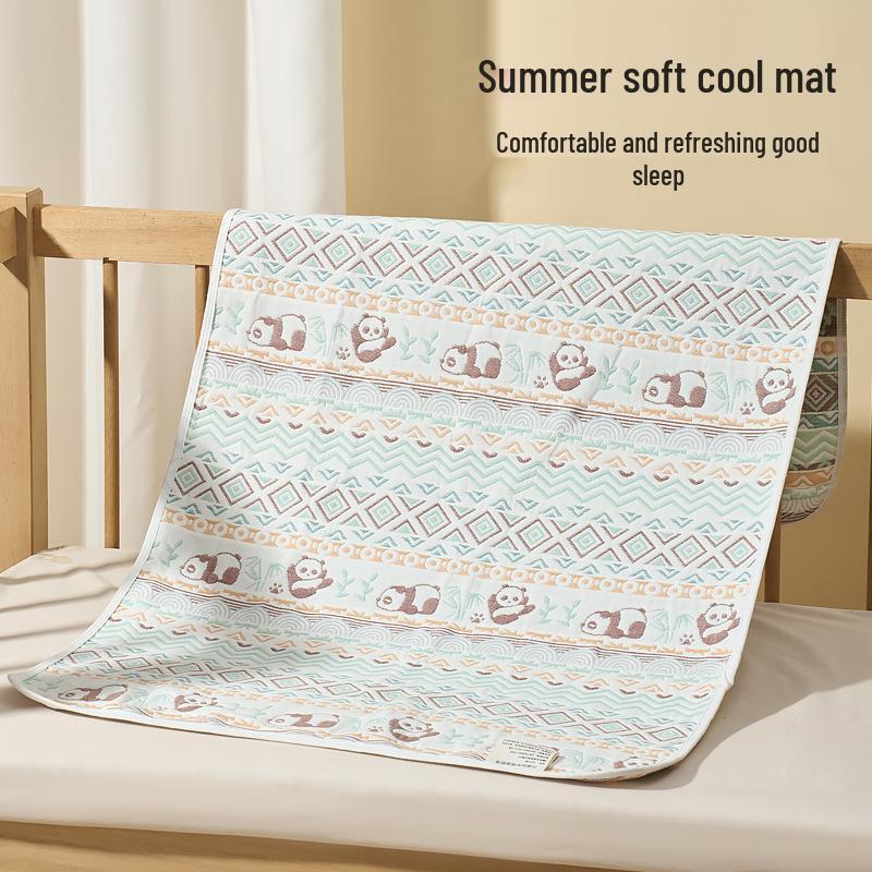 Newborn Soft Breathable Cotton Gauze Mat - Summer Sweat-Absorbing Bed Sheet for Babies & Kids