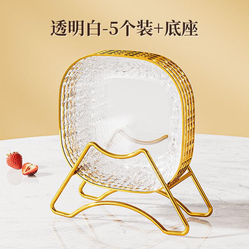 Spit Bone Plate Household Food Grade Snack Plate Fruit Plate Light Luxury Dining Table Garbage Residue Plate High-Grade Small Plate Plate