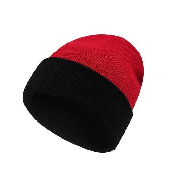 

Вязаная шапка Теплая Эластичная С отворотом Дизайн в стиле колор-блок Зимняя шапка Идеальная посадка Для улицы Путешествий Велоспорта Головной убор для холодной погоды Adult