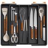 1Pcs Expandable Cooking Utensil Tray Utensil Organizer For Kitchen Drawers Adjustable Cutlery Silverware Flatware Holder Tool