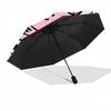 1pc BT21 Automatic Folding Umbrella - Compact 8-Rib Design, Durable Plastic & Iron, Perfect Gift for Friends & Family, Outdoor Umbrella, Fashionable A
