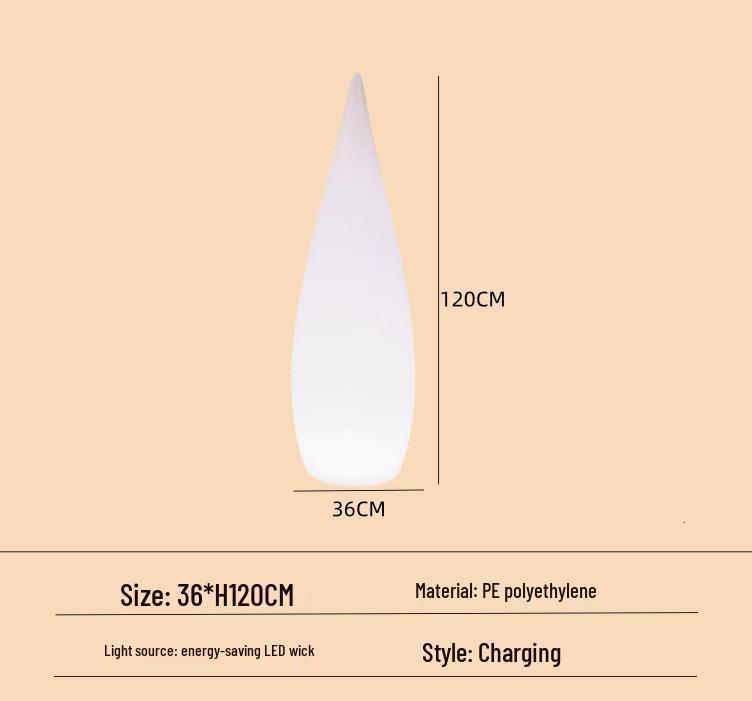 Luminous Teardrop Outdoor Floor Lamp: Perfect for Camping, Weddings, Gardens, Villas, Pools, and Paths