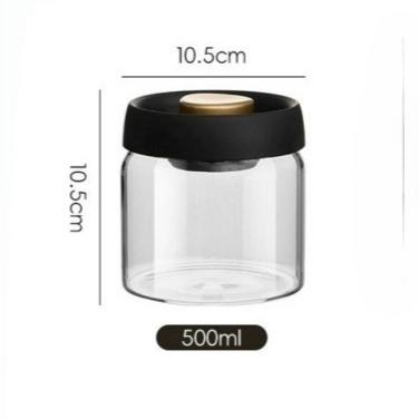 1PC High Borosilicate Glass Sealed Jar Vacuum Glass Candy Nut Snack Storage Jar Sealed Jar Coffee Bean Preservation Storage Jar