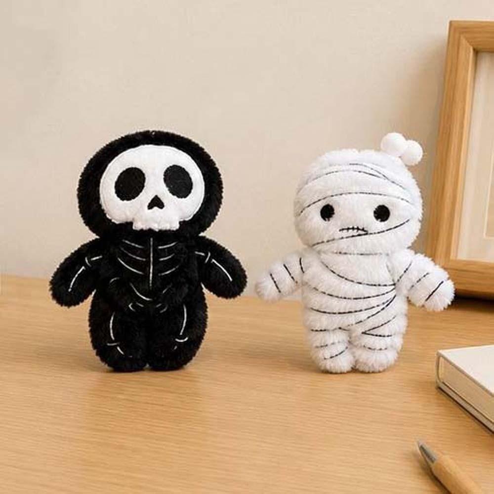 Compact Size Halloween Stuffed Doll Lightweight Cartoon Plushie Charm Skull Bag Pendant  Teens