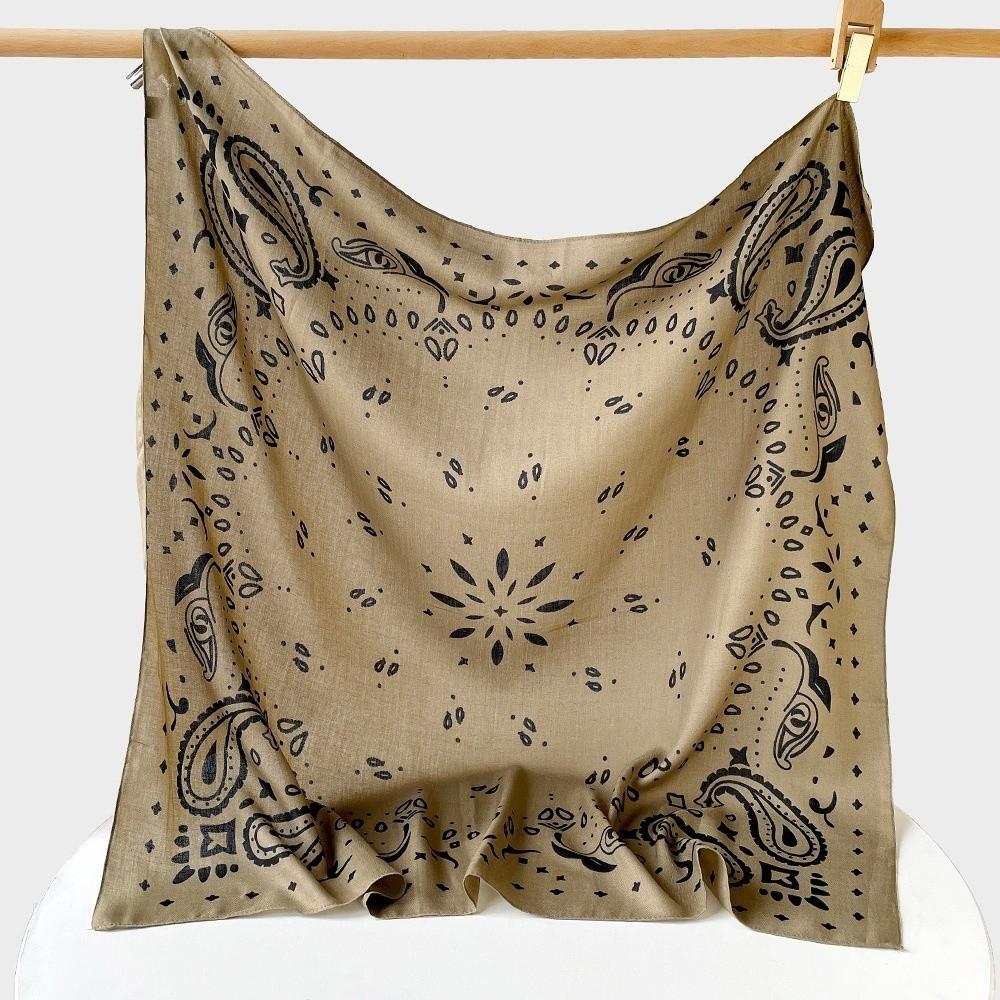 Breathable Square Scarf Thin Small Scarves Simple Cashew Nut Print Silk Scarf Female