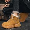 Trendy Thick Soled Sports Lace Up Comfortable Warm Ankle Boots Mens Shoes Outdoor Boots Autumn Winter Retro Workwear Shoes