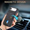 For iPhone Air Case with Card Holder Kickstand Leather Phone Back Cover