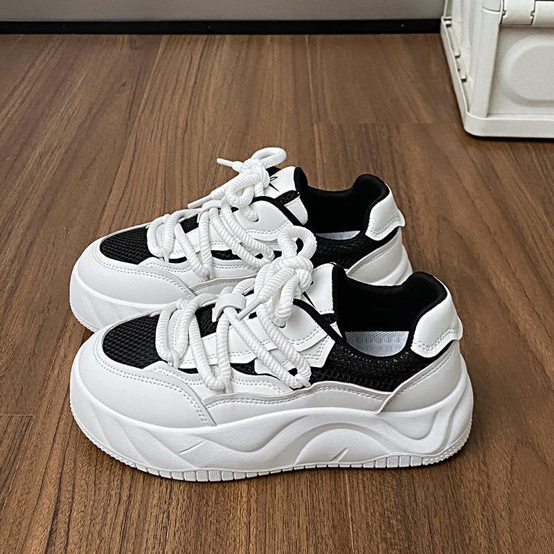 

Bread shoes breathable women s shoes summer new thick-soled niche design student board shoes casual and lightweight 40