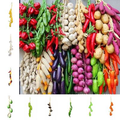 1Bunch Colorful Simulation Foam Vegetables Fake Corn Hanging Hanging Artificial String Home Decor Kitchen Decoration
