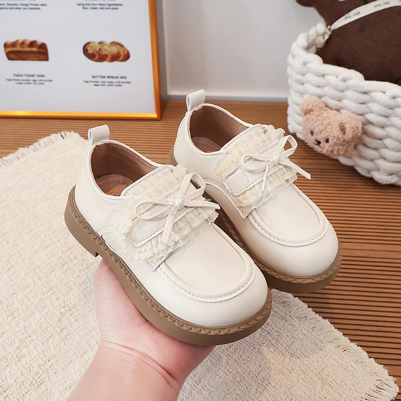 

Black Loafer Shoes for Girls Spring Autumn Kids Princess Flats Toddler Fashion Footwear size 26