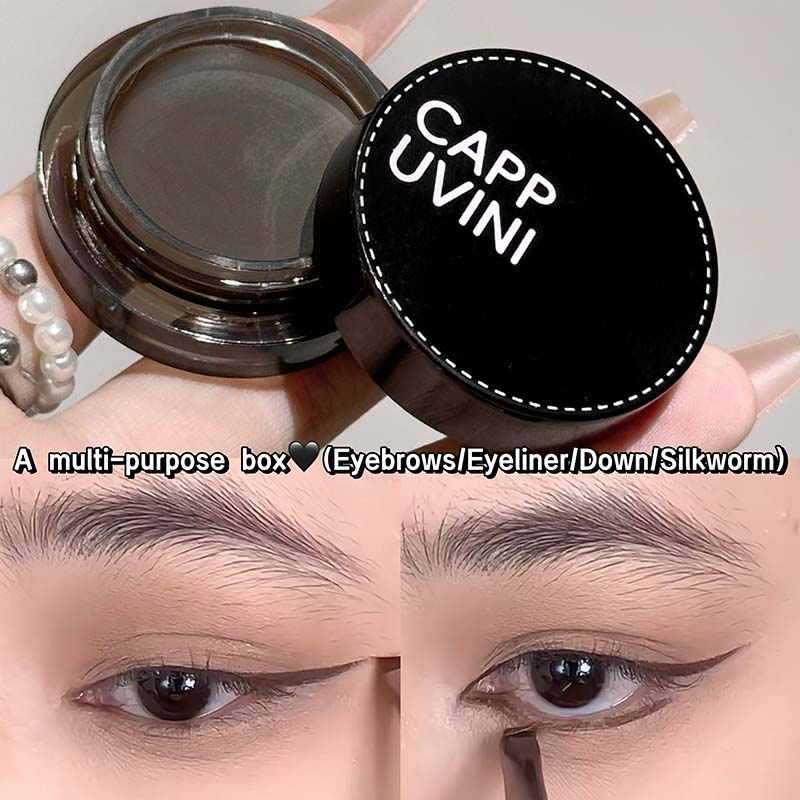 CAPPUVINI Waterproof Gel Eyeliner - Smudge-Proof Long-Lasting Natural Look Eye Makeup Sweat-Proof No Smudge