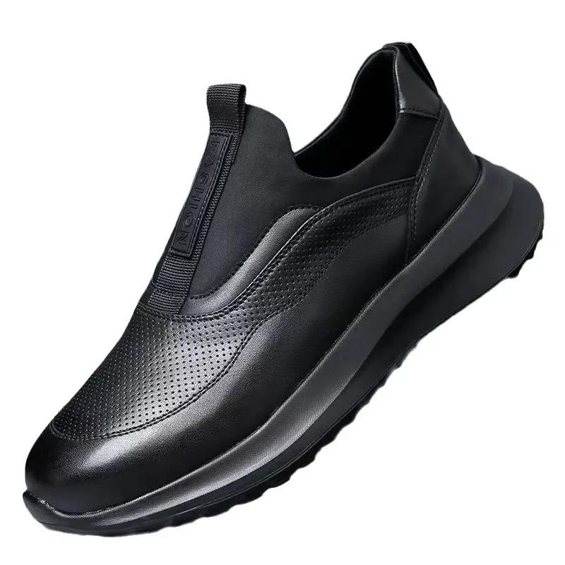 Men Platform Sneakers Autumn New Vulcanized Shoes Men Casual Slip-on Running Shoes Breathable Soft Soles Thick Sole Sports Shoe