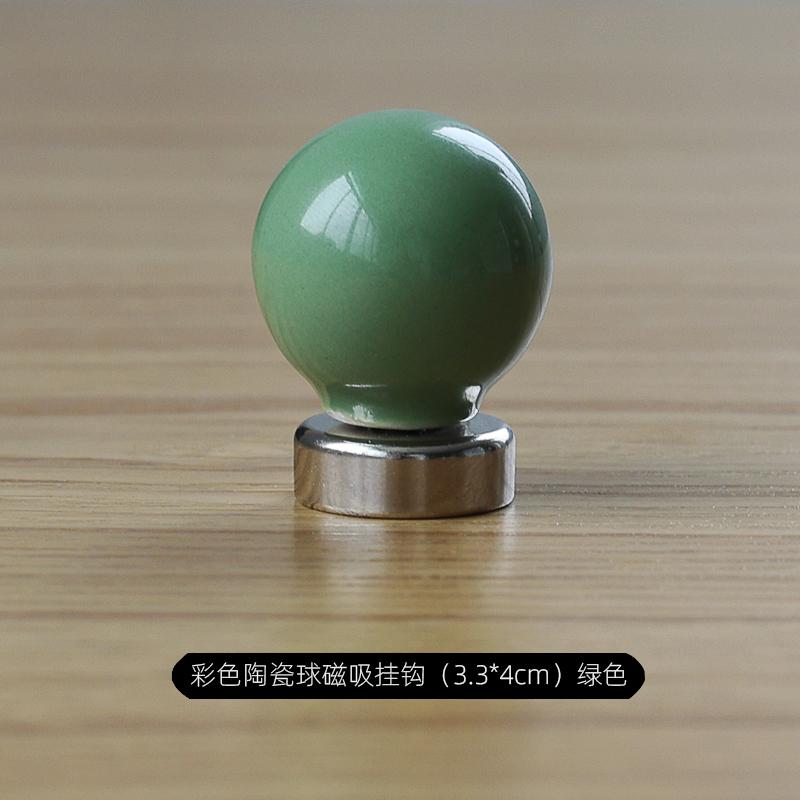 Colorful Ceramic Powerful Magnetic Hook Entrance Door Decoration Refrigerator Magnetic Sticker Non-perforated Spherical Decor