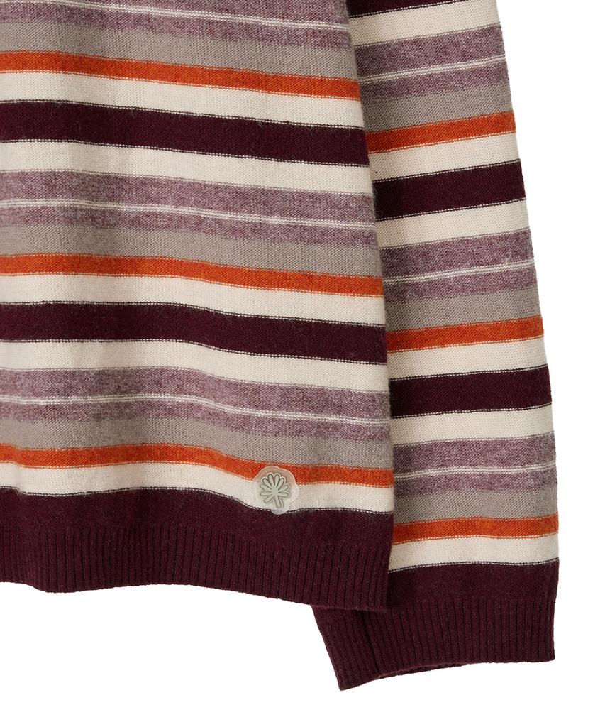 Dandel Dd Mori Stripe Damaged Knit (Purple)