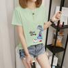 Women's short-sleeved t-shirt women's summer new Korean version cartoon student crew-neck bottoming shirt