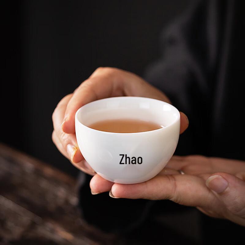 Shangqi Dehua White Ceramic Master Tea Cup - Hundred Surnames Series