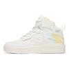 Anta Lifestyle Series Trendy Casual High-Top Skate Shoes Women Sneakers White Yellow Blue 922048012-4