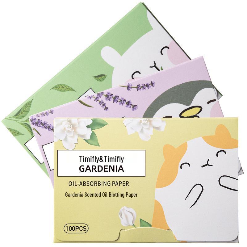 Portable Scented Facial Oil Blotting Papers for Men, Women, Students - 100 Sheets