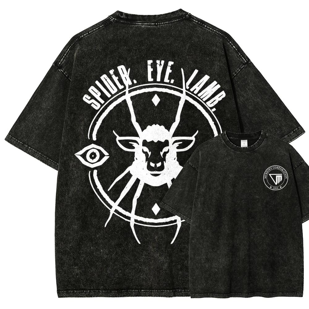 The Outlast Trials Washed T-shirt Year Round Clothing Personality Clothes Oversized Unisex New Model Couples Y2k Short Sleeves