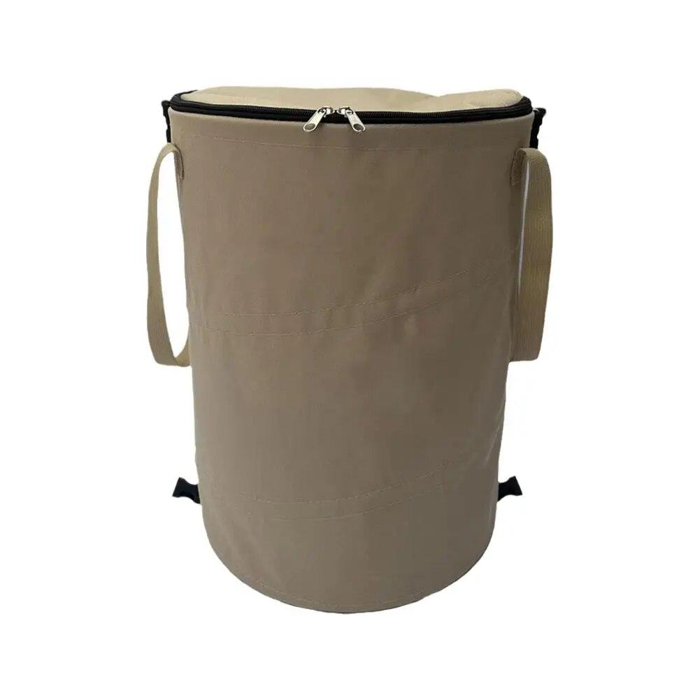 Портативный складной мусорный бак для улицы, портативный мусорный бак для кемпинга, домашняя игрушка, одежда для хранения, двор, сад, лиственный мешок для мусора бежевый