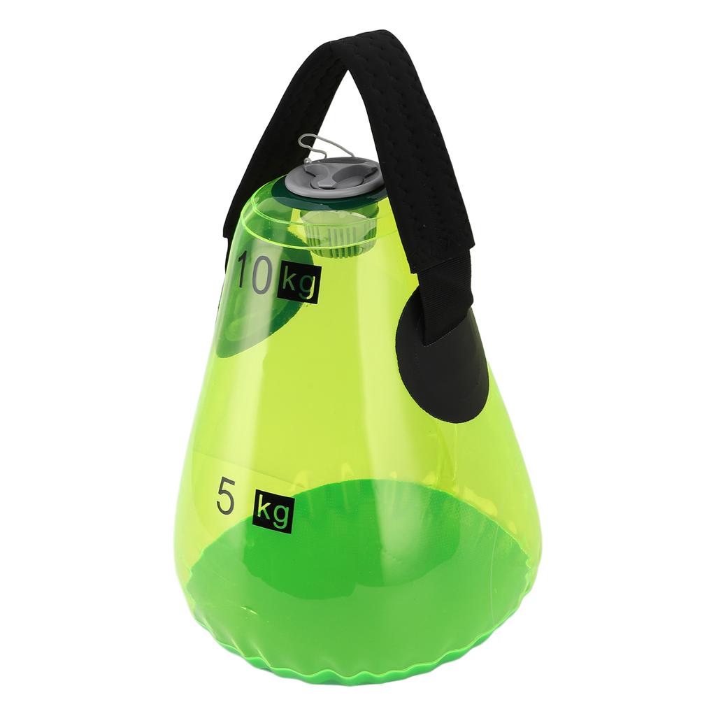Water Kettlebell Inflatable with Air Pump Plastic Handle 10kg Capacity Water Weight Bag for Home Gym