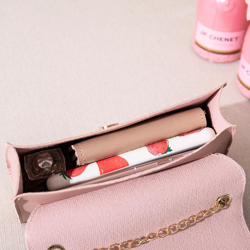 Autumn and Winter New Women's Messenger Bag Square Buckle Shoulder Chain Small Square Bag Small Bag